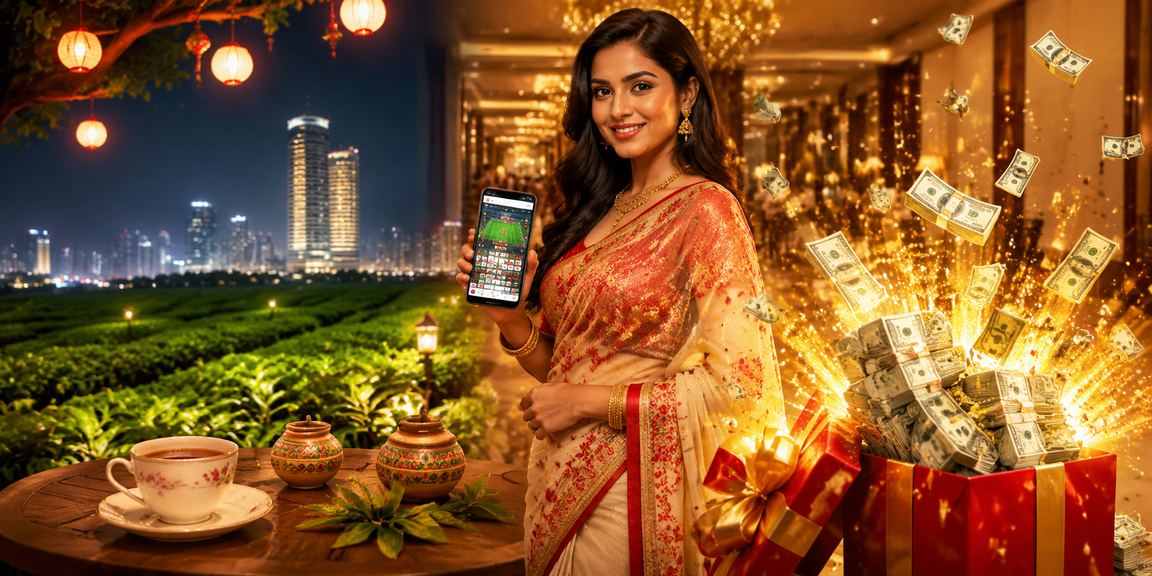ঢাকায় পহেলা বৈশাখে মোবাইল ক্যাসিনো গেমিং উপভোগ করছেন একজন উৎসবমুখর বাংলাদেশি