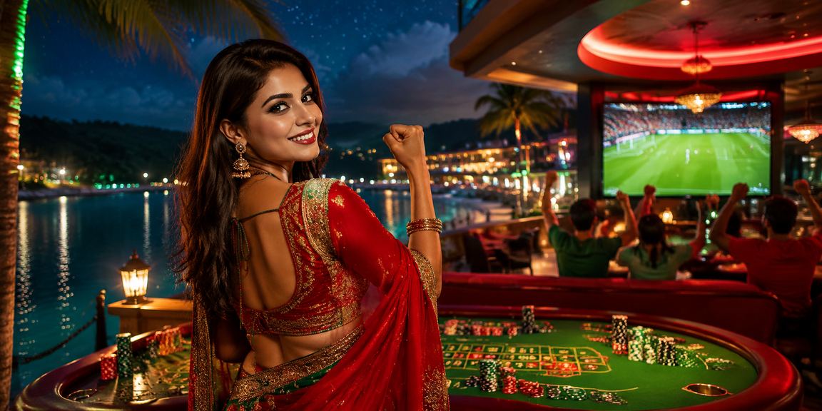 সেন্ট মার্টিনে লাল-সবুজ পোশাকে বেটিং উপভোগ করছেন একজন খেলোয়াড়
